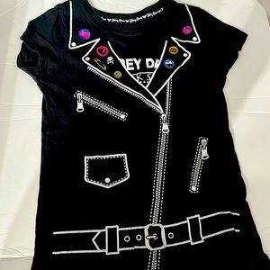 Abby dawn -Avril Lavigne black punk like short sleeve t-shirt